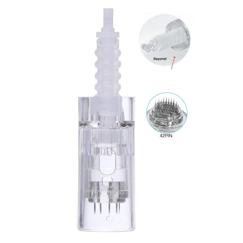 Professional Sterile 42 Needle Cartridge for Microneedle Mesotherapy Treatments Bayonet Mount 1pc