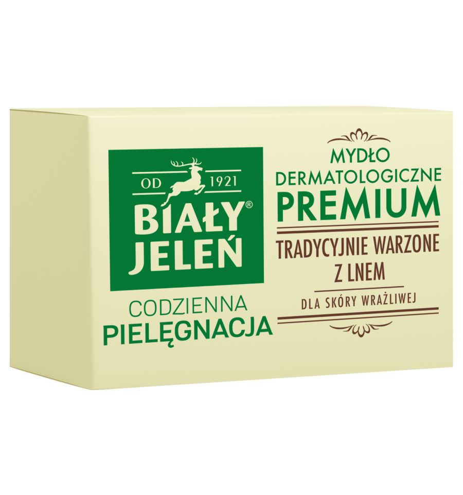 Biały Jeleń - Premium - Hypoallergenic SOAP with FLAX 100g CARTON 5900133004027