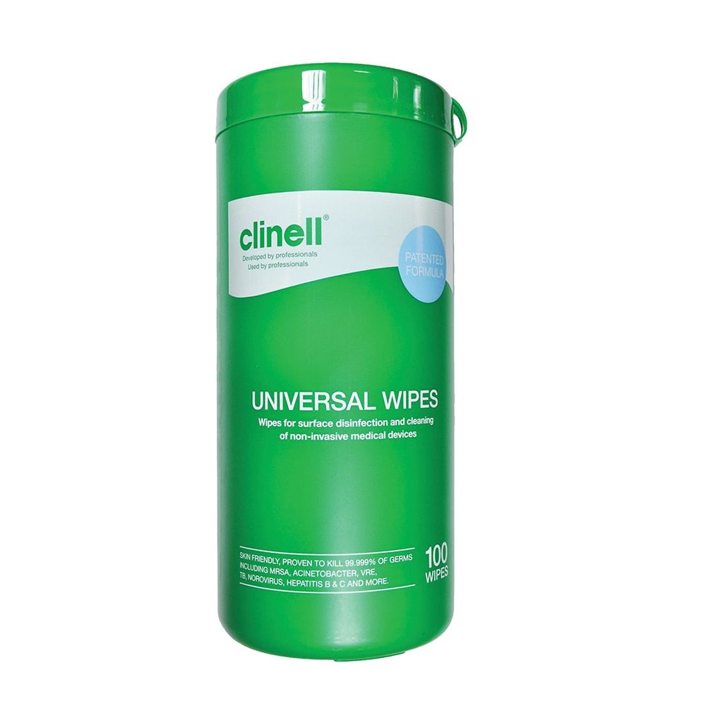 Clinell Universal Sanitising Anti Bacterial Wipes 100pcs