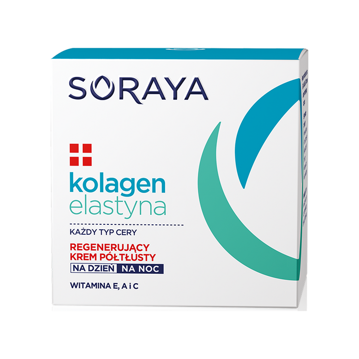 Soraya - Kolagen & Elastyna - Półtłusty Krem Regenerujący na Dzień i Noc 50ml 5901045053660