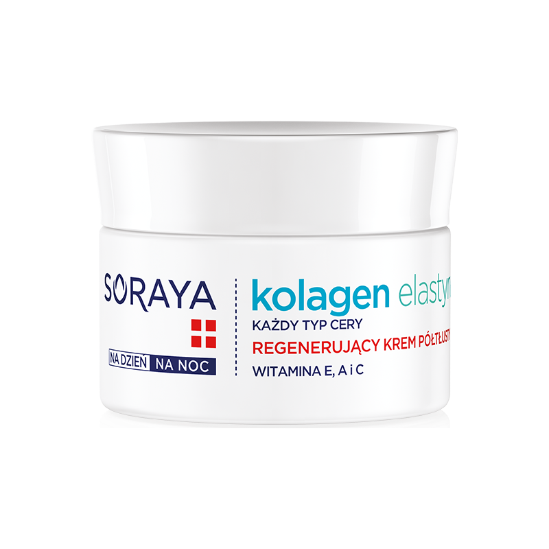 Soraya - Kolagen & Elastyna - Półtłusty Krem Regenerujący na Dzień i Noc 50ml 5901045053660