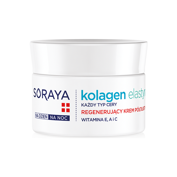 Soraya - Kolagen & Elastyna - Półtłusty Krem Regenerujący na Dzień i Noc 50ml 5901045053660