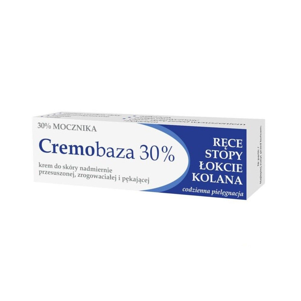 CREMOBAZA 30% - Softening and Moisturising Cream -base with Urea feet elbow knee 30% / Krem zmiękczający nawiżający do rąk, stóp, łokci i kolan z mocznikiem 30% 30g 5907573300146