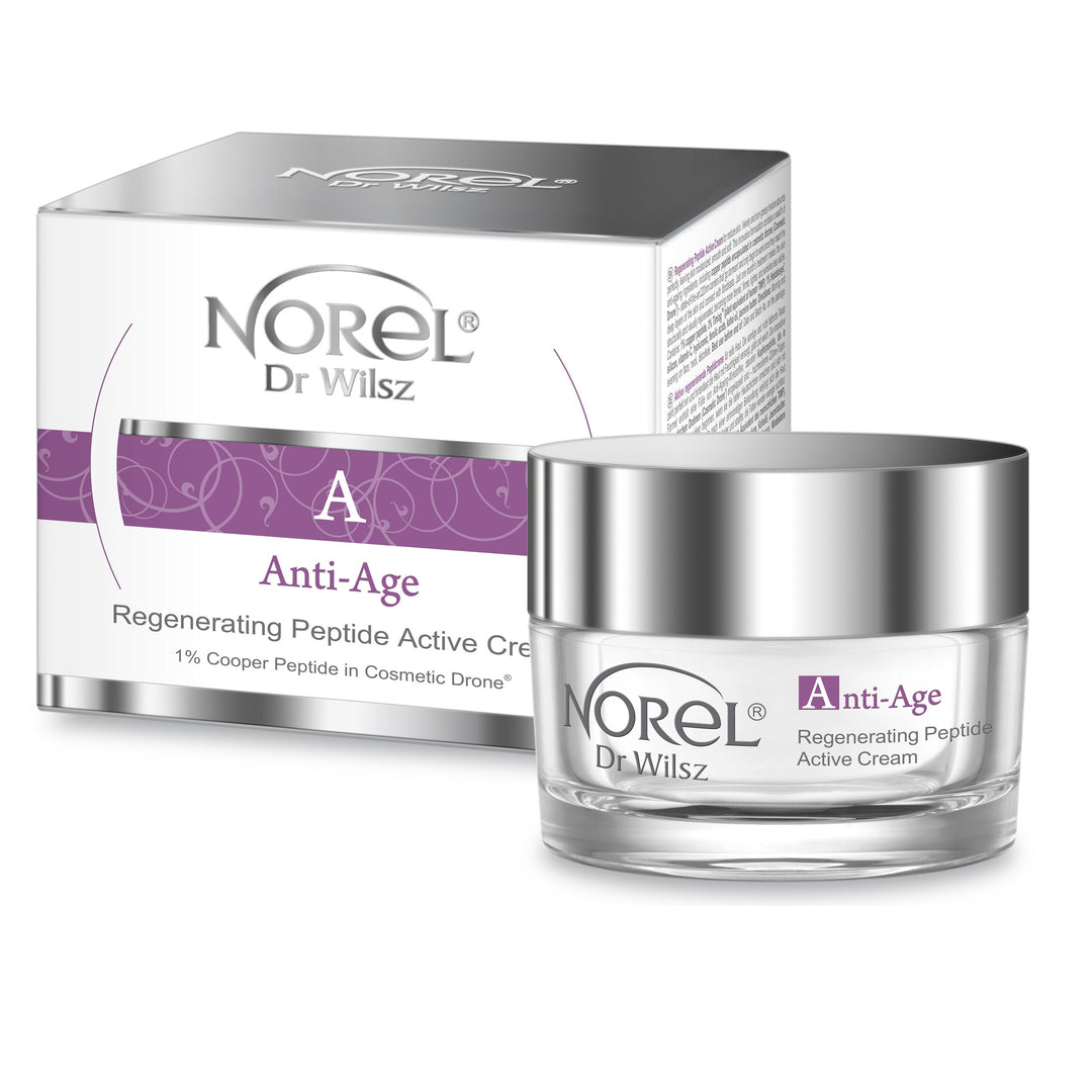 Norel Anti-Age Active Regenerating Peptide Cream with 1% Copper Peptide in Cosmetic Drone 50ml