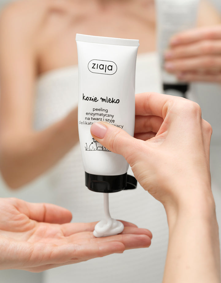 Ziaja - Mleko Kozie 25+ - Twarz i Szyja delikatnie złuszczający PEELING ENZYMATYCZNY każdy rodzaj skóry - 75ml - 5901887042679