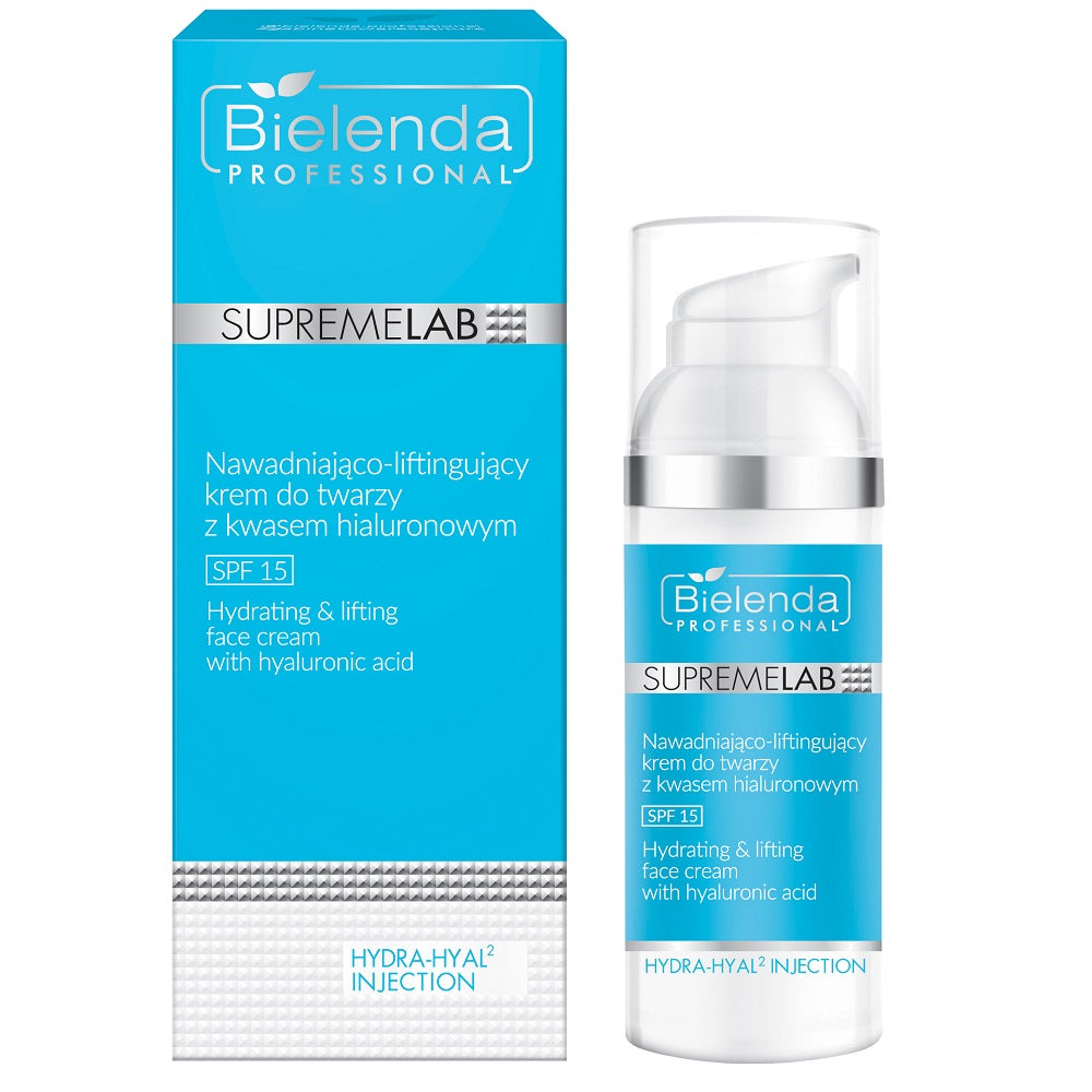Bielenda Professional SupremeLab Hydra Hyal2 Nawilżający i liftingujący krem do twarzy SPF15 z kwasem hialuronowym 50ml