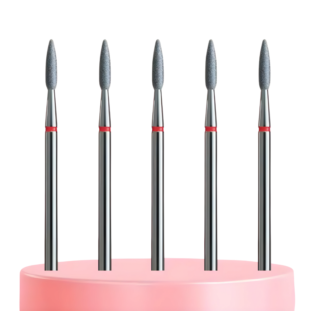 IQ Nails Professional Cuticle Care Diamond Drill Bits Smooth Fine Flame 5pcs