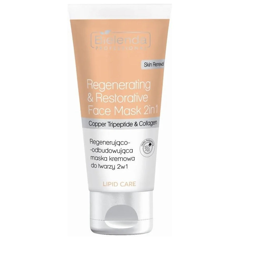 Bielenda Professional Lipid Care 2in1 Regenerating & Restoring Face Mask with Copper Tripeptide & Collagen 150ml