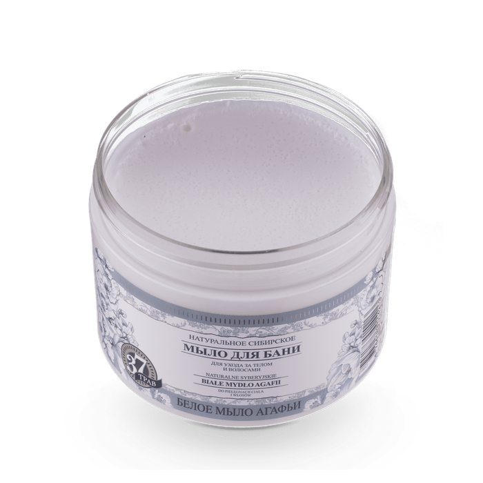 Granny Agafia's Recipes - Siberian natural WHITE SOAP for body and hair care 500ml 4744183014213