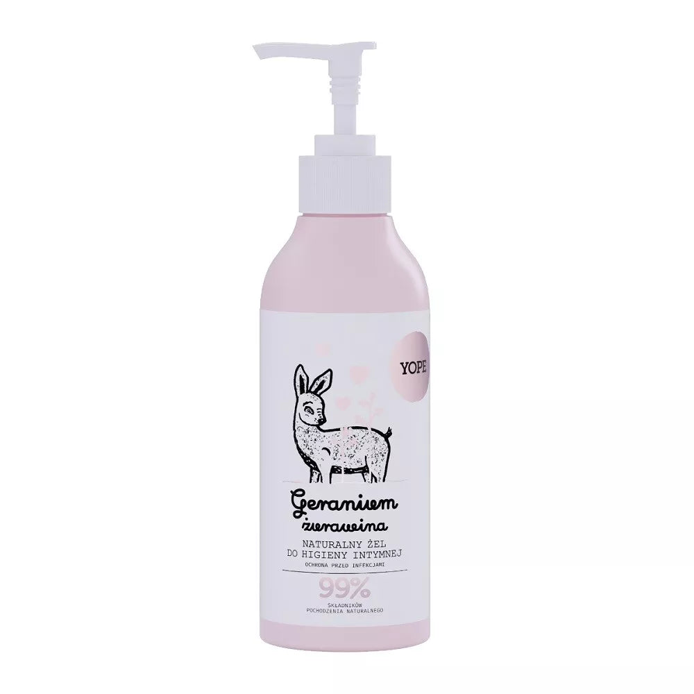 Yope - Natural Intimate Hygiene Gel 99% Natural Ingredients GERANIUM & CRANBERRY 300ml 5900168907775