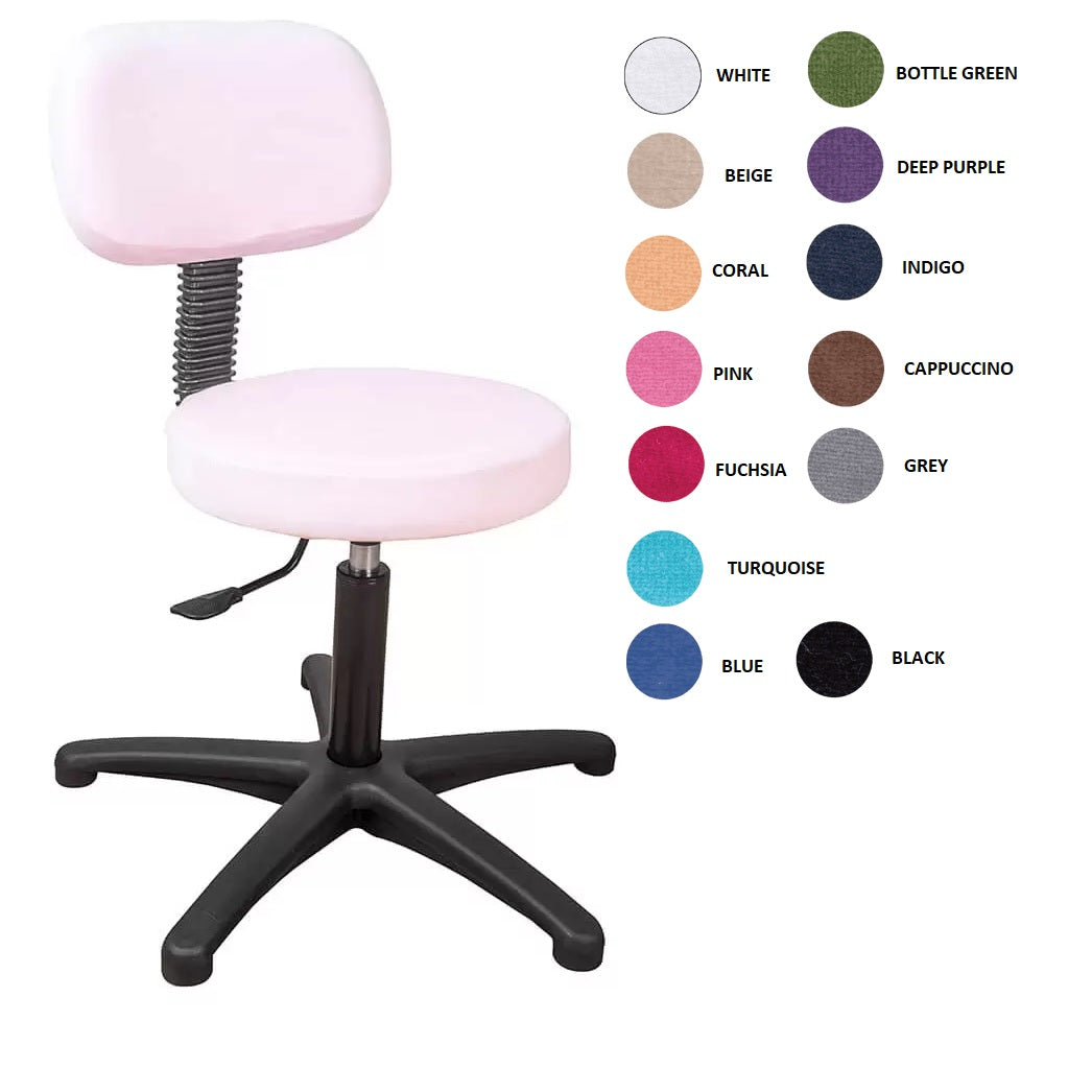 Terry Cloth Stool and Backrest Cover 2pcs - Deep Purple