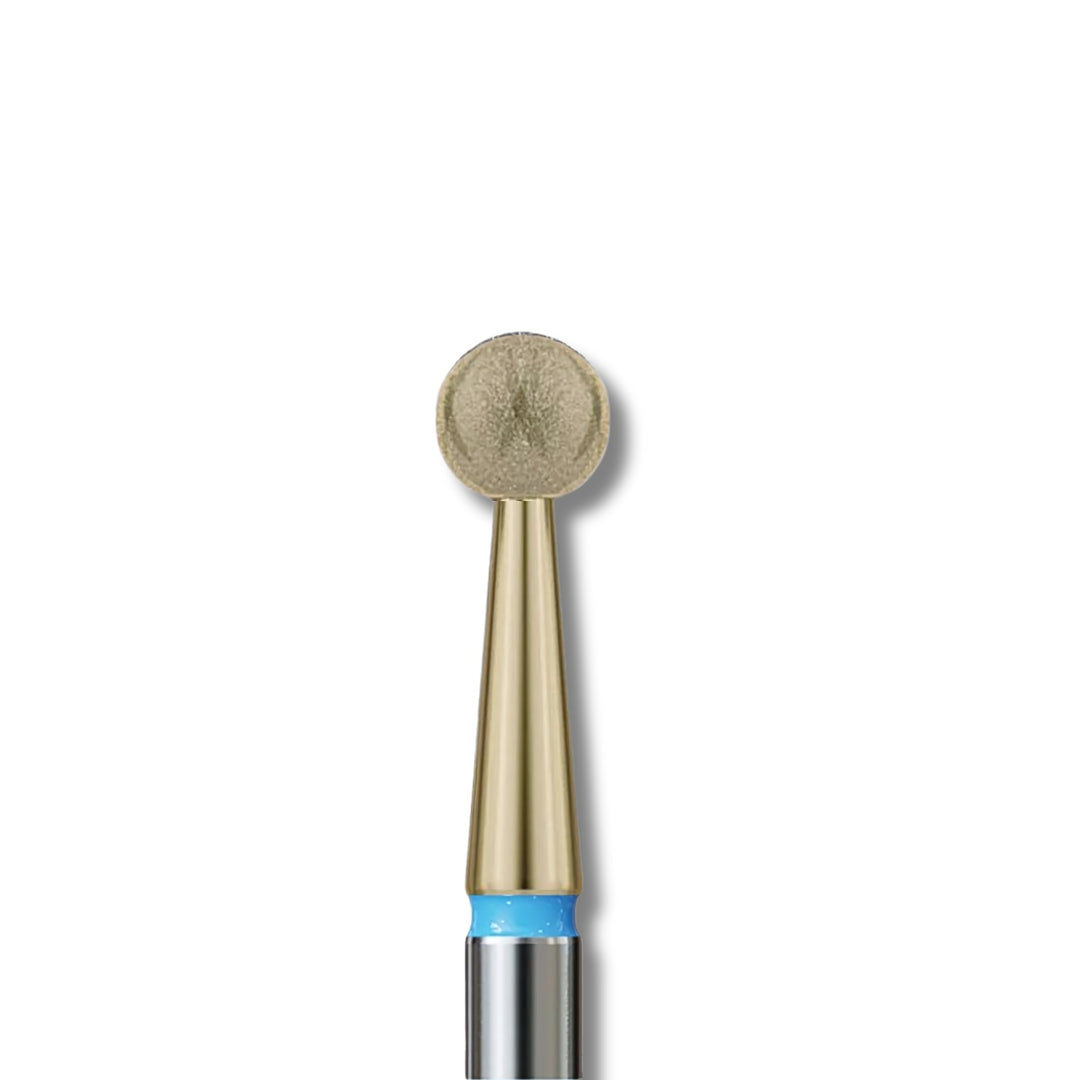 IQ Nails Cool Bits Gold Line Diamond Nail Drill Bit Ball Shaped Medium Fine 3.1mm ZRN Coating X524.031_Z