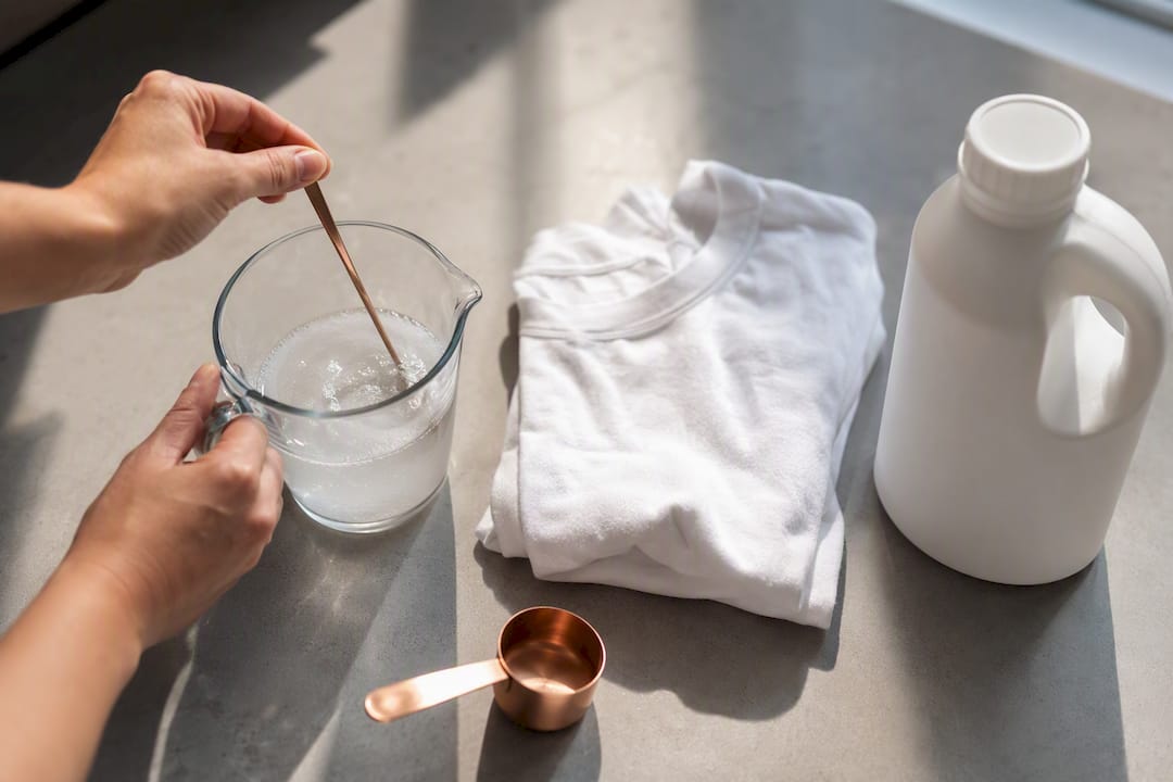 Separately prepared laundry bleach solutions