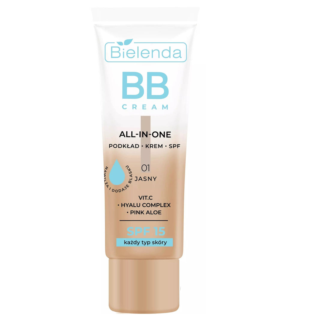 Bielenda BB Cream All In One Do Każdego Typu Skóry 01 Light SPF 15 30g