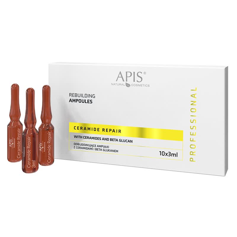 Apis Professional Ceramide Repair Rebuilding Ampoules z ceramidami i betaglukanem 10x3ml