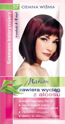 Marion - Szampon koloryzujący 4-8 myć 57 CIEMNA WIŚNIA z wyciągiem z aloesu 40 ml 5902853000570