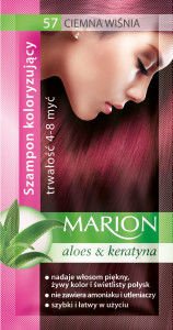 Marion - Szampon koloryzujący 4-8 myć 57 CIEMNA WIŚNIA z wyciągiem z aloesu 40 ml 5902853000570