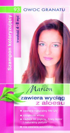 Marion - Szampon koloryzujący 4-8 myć 93 OWOC GRANATU z wyciągiem z aloesu 40 ml 5902853005605