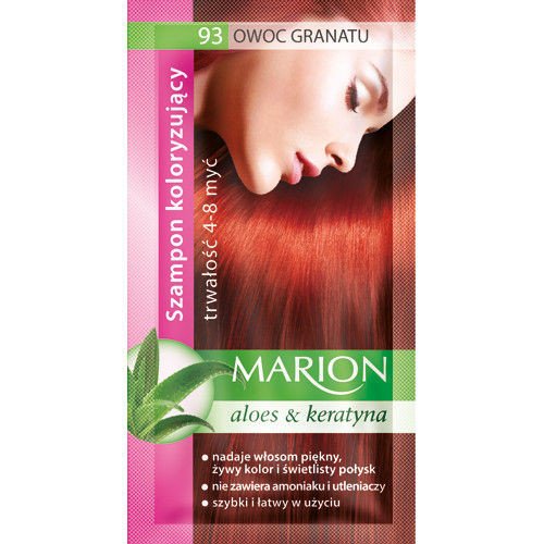 Marion - Szampon koloryzujący 4-8 myć 93 OWOC GRANATU z wyciągiem z aloesu 40 ml 5902853005605