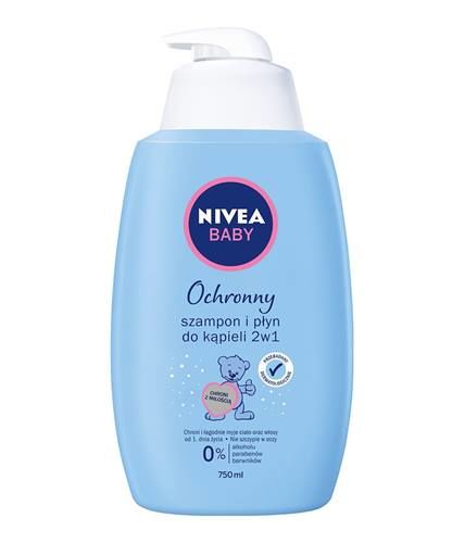 Nivea Baby - Łagodny hipoalergiczny SZAMPON i płyn do kąpieli 2 w 1 z naturalnymi ekstraktami z RUMIANKU 500ml 4005808363810