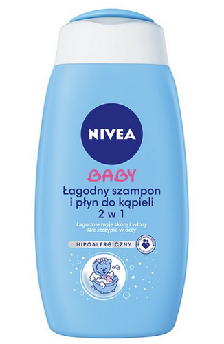 Nivea Baby - Łagodny hipoalergiczny SZAMPON i płyn do kąpieli 2 w 1 z naturalnymi ekstraktami z RUMIANKU 500ml 4005808363810