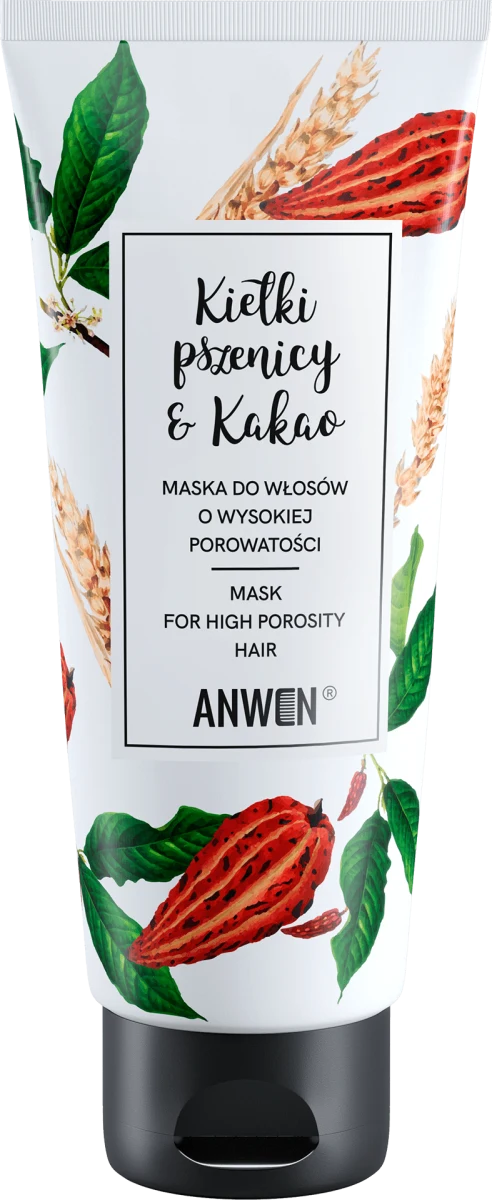 Anwen Wheat Germ and Cocoa Mask for High Porosity Hair 200ml