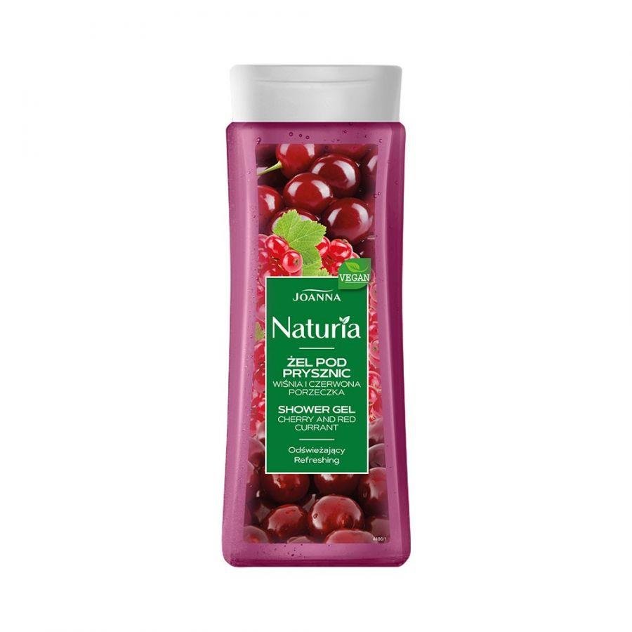 Joanna - Naturia Body - Żel pod prysznic z WIŚNIĄ i PORZECZKĄ CZERWONĄ 300 ml 5901018001544