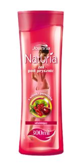 Joanna - Naturia Body - Żel pod prysznic z WIŚNIĄ i PORZECZKĄ CZERWONĄ 300 ml 5901018001544