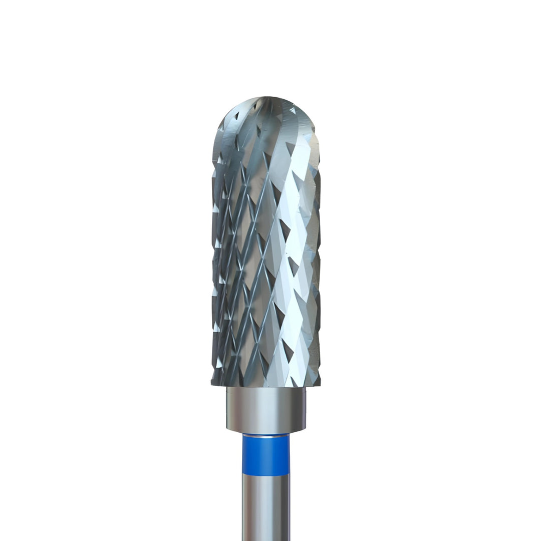 IQ Nails Tungsten Carbide Nail Drill Bit Rounded Cylinder Standard Crosscut 5mm Blue Stripe 143.190.050