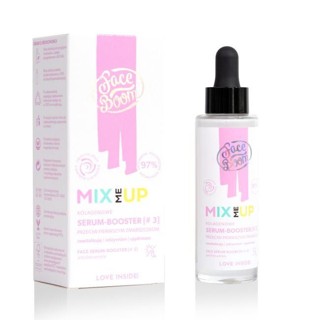 FaceBoom Mix Me Up Collagen Serum-Booster Against First Wrinkles 30ml