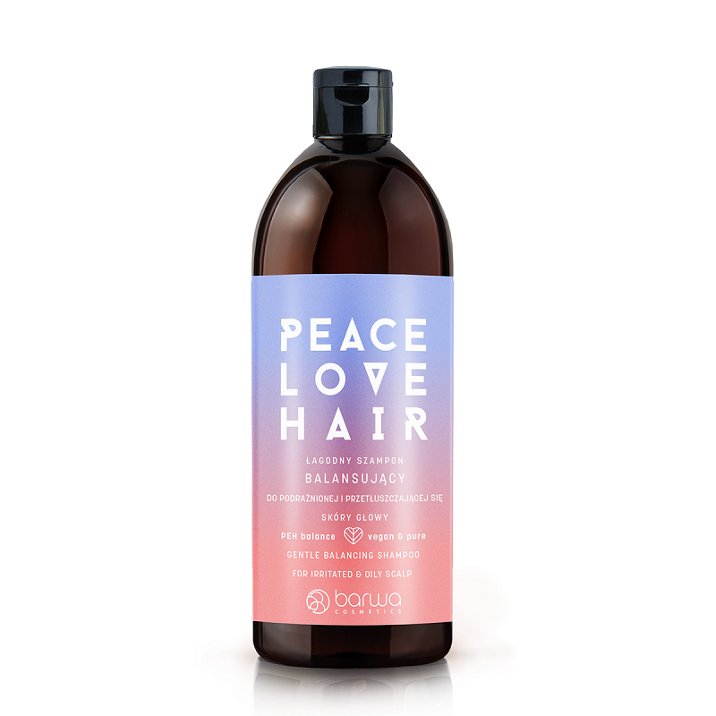 Barwa Peace Love Hair Mild Balancing Shampoo for Irritated and Oily Scalp 480ml