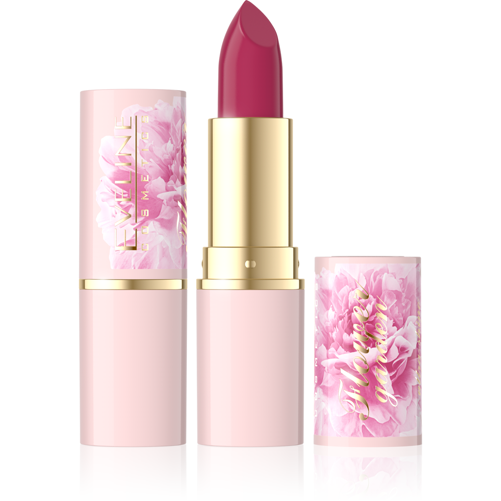 Eveline Flower Garden Moisturizing Lipstick No.3 Vit.E Hyaluronic Acid Vegan 1 Piece