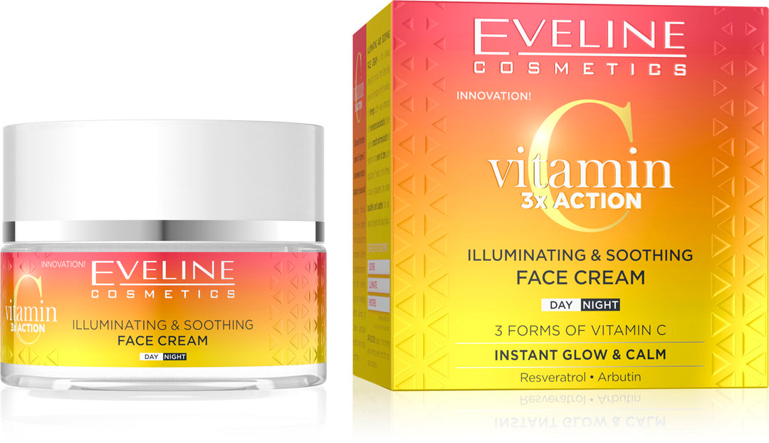 Eveline Vitamin C 3x Action Illuminating and Soothing Face Cream Day and Night 50ml