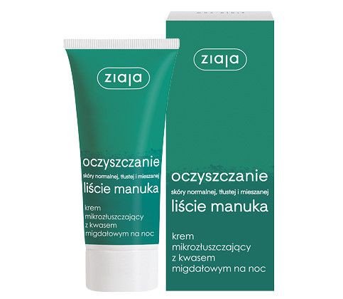 Ziaja - Manuka Tree - Złuszczający KREM NA NOC do cery mieszanej, tłustej i normalnej 50 ml 5901887029144