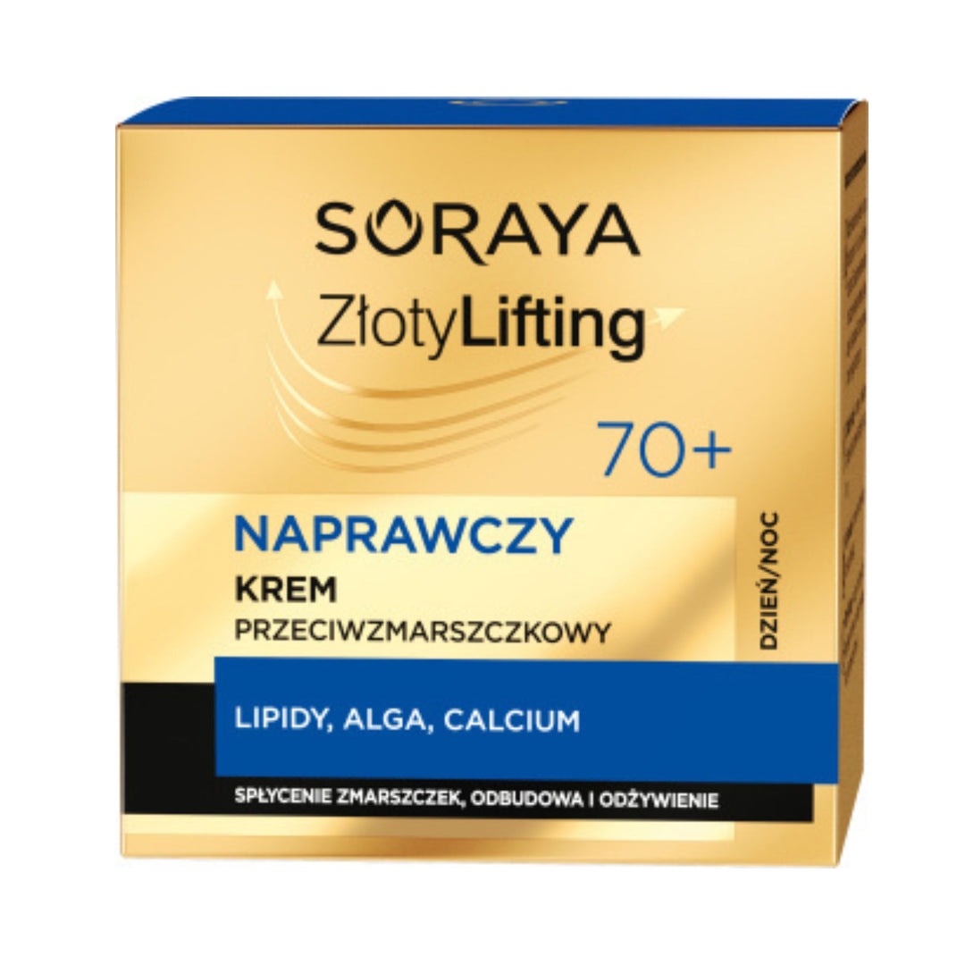 SORAYA ZłotyLifting Naprawczy Krem Przeciwzmarszczkowy 70+ na Dzień i Noc 50 ml 5901045089478