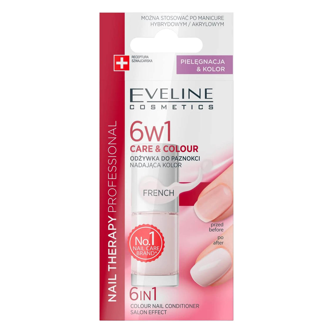 Eveline Nail Therapy Koncentrat Odżywki Do Paznokci Nadawanie Koloru 6w1 5ml