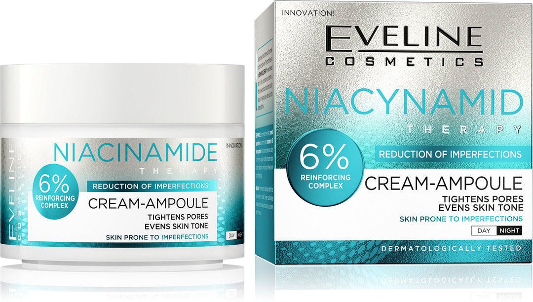 Eveline Niacinamide Therapy Cream-Ampoule 6% Reinforcing Complex for Problematic Skin Day and Night 50ml