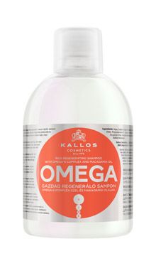 Kallos Cosmetics - SZAMPON do włosów OMEGA z kompleksem Omega-6 i olejem makadamia do włosów pozbawionych życia i zniszczonych 1000ml 5998889511586