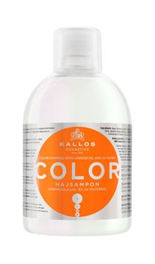 Kallos Cosmetics - SZAMPON KOLORYZUJĄCY do włosów z olejem lnianym i filtrem UV do włosów farbowanych i zniszczonych 1000ml 5998889508425