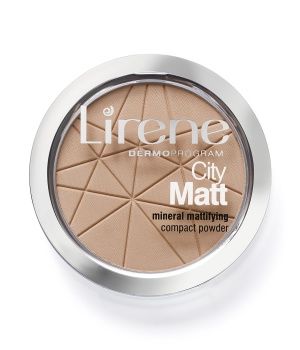 Lirene - City Matt - Mineralny puder w kompakcie matujący 03 BEIGE do każdego rodzaju skóry 9g 5900717699212