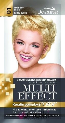 Joanna - Multi Color Effect Keratin Complex - Szamponetka 01 PIASKOWY BLOND 35g 5901018015114