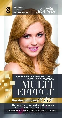 Joanna - (ZUŻYĆ DO 31.08.23) Multi Color Effect Keratin Complex - Szamponetka 03 NATURALNY BLOND 35g 5901018015138