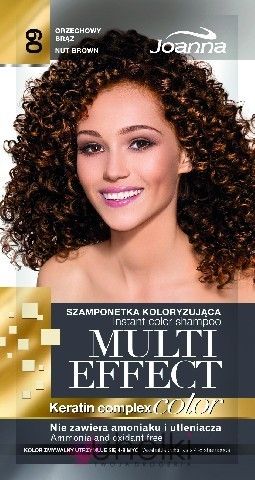 Joanna - Multi Color Effect Keratin Complex - Szampon koloryzujący Farba Saszetka 4-8 myć / Szamponetka 09 ORZECHOWY BRĄZ 35g 5901018015190