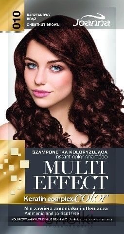 Joanna - Multi Color Effect Keratin Complex - Szamponetka 010 KASZTANOWY BRĄZ 35g 5901018015206