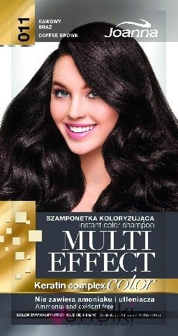 Joanna - Multi Color Effect Keratin Complex - Szamponetka 011 KAWOWY BRĄZ 35g 5901018015213