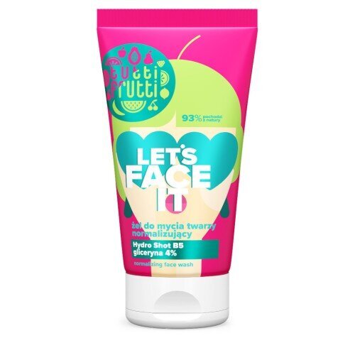 Tutti Frutti Let's Face It Normalizing Facial Cleansing Gel with Glycerine 4% + Hydro Shot B5 150ml