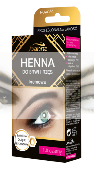 Joanna - Henna - Kremowa HENNA do brwi i rzęs 1.0 CZARNY 5901018015886