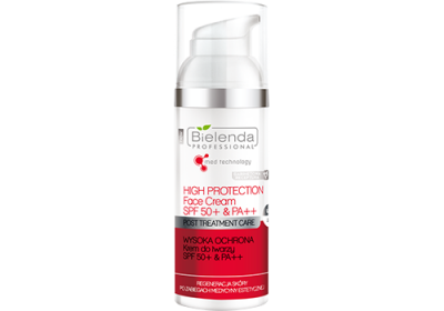 Bielenda Professional Post Treatment Care Krem do twarzy High Protection SPF 50 &amp; PA++ 50ml