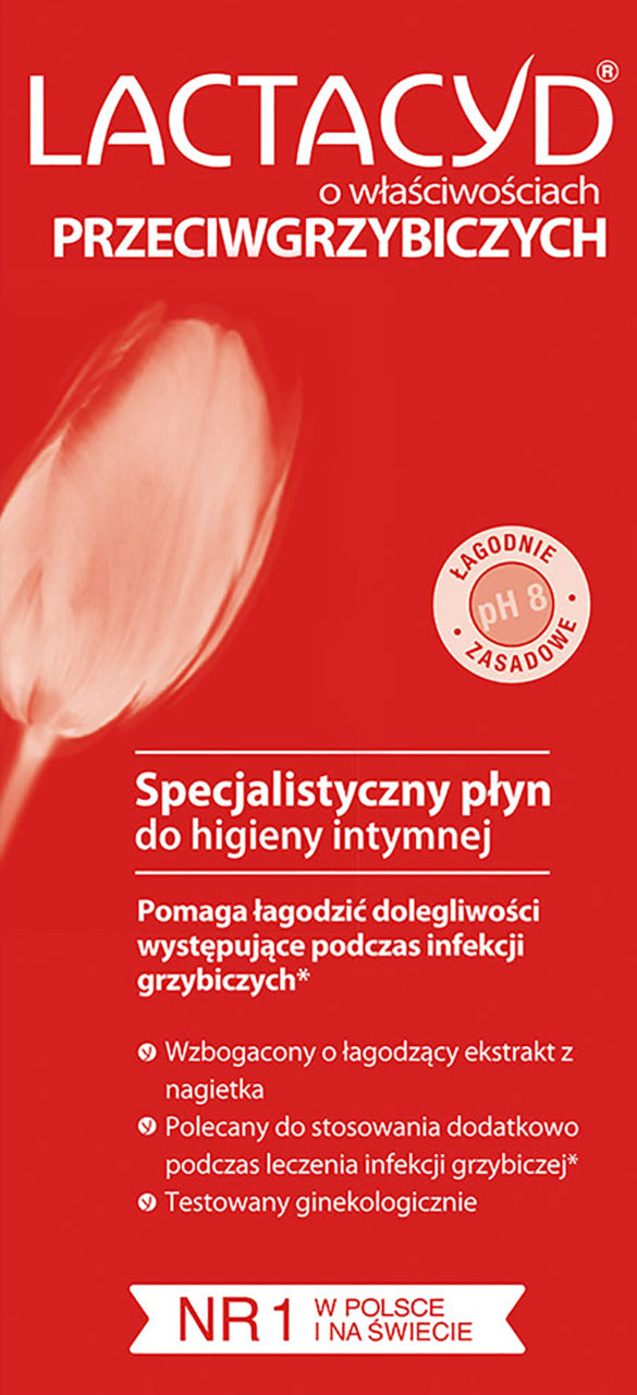 Lactacyd PRZECIWGRZYBICZNY - Płyn ginekologiczny do stosowania intymnej 200ml 5391520947377 