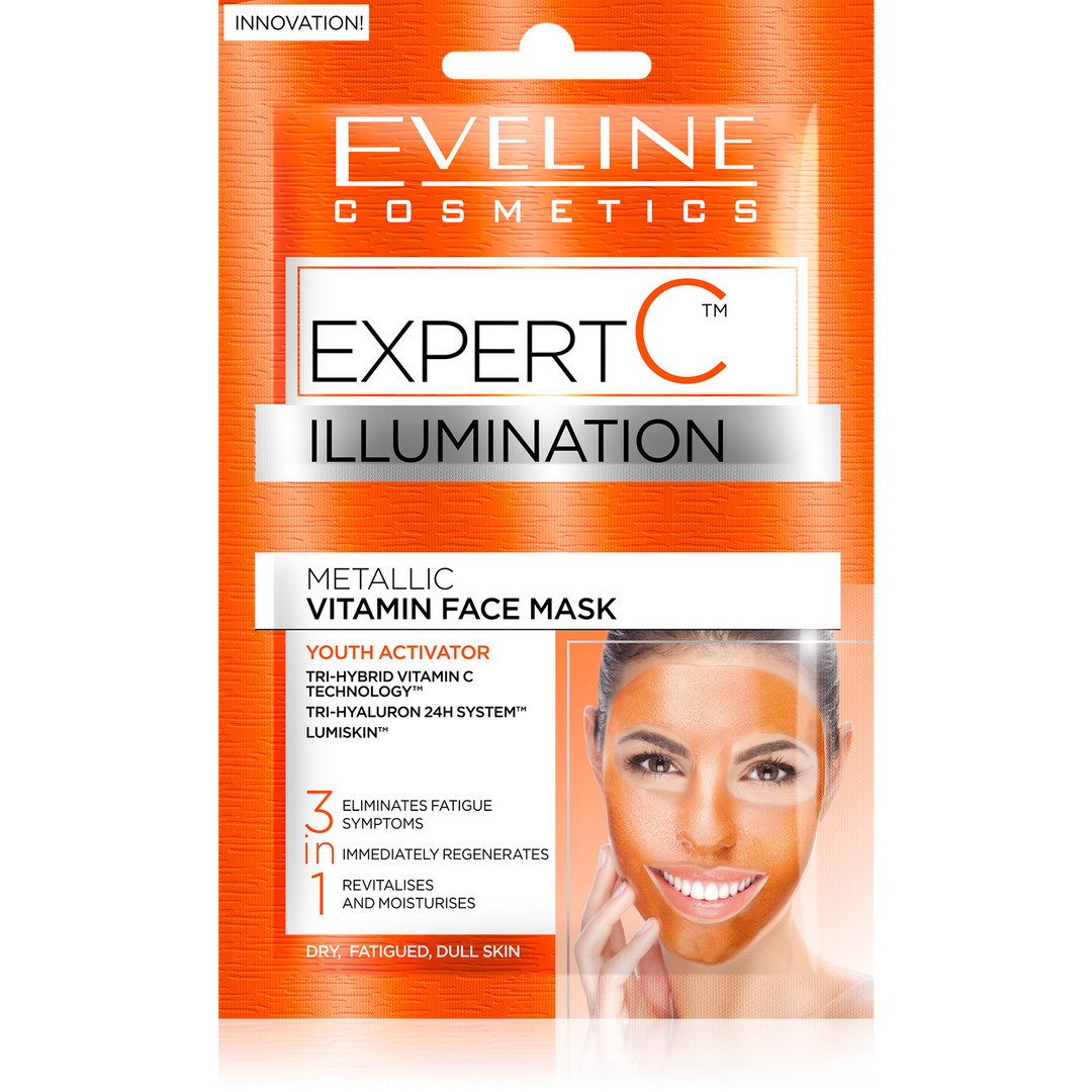 Eveline Expert C Illumination 3in1 Vitamin Mask for Dry and Dull Skin 2x5ml